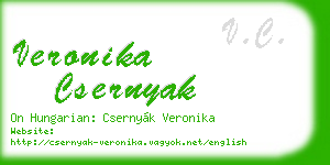veronika csernyak business card